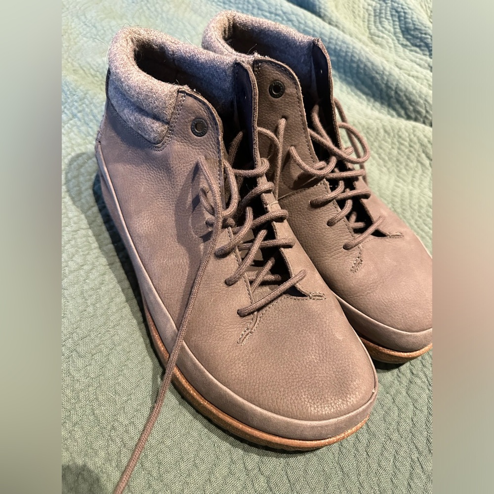 Birkenstock Honnef High Oiled Nubuck Leather, Gray Taupe